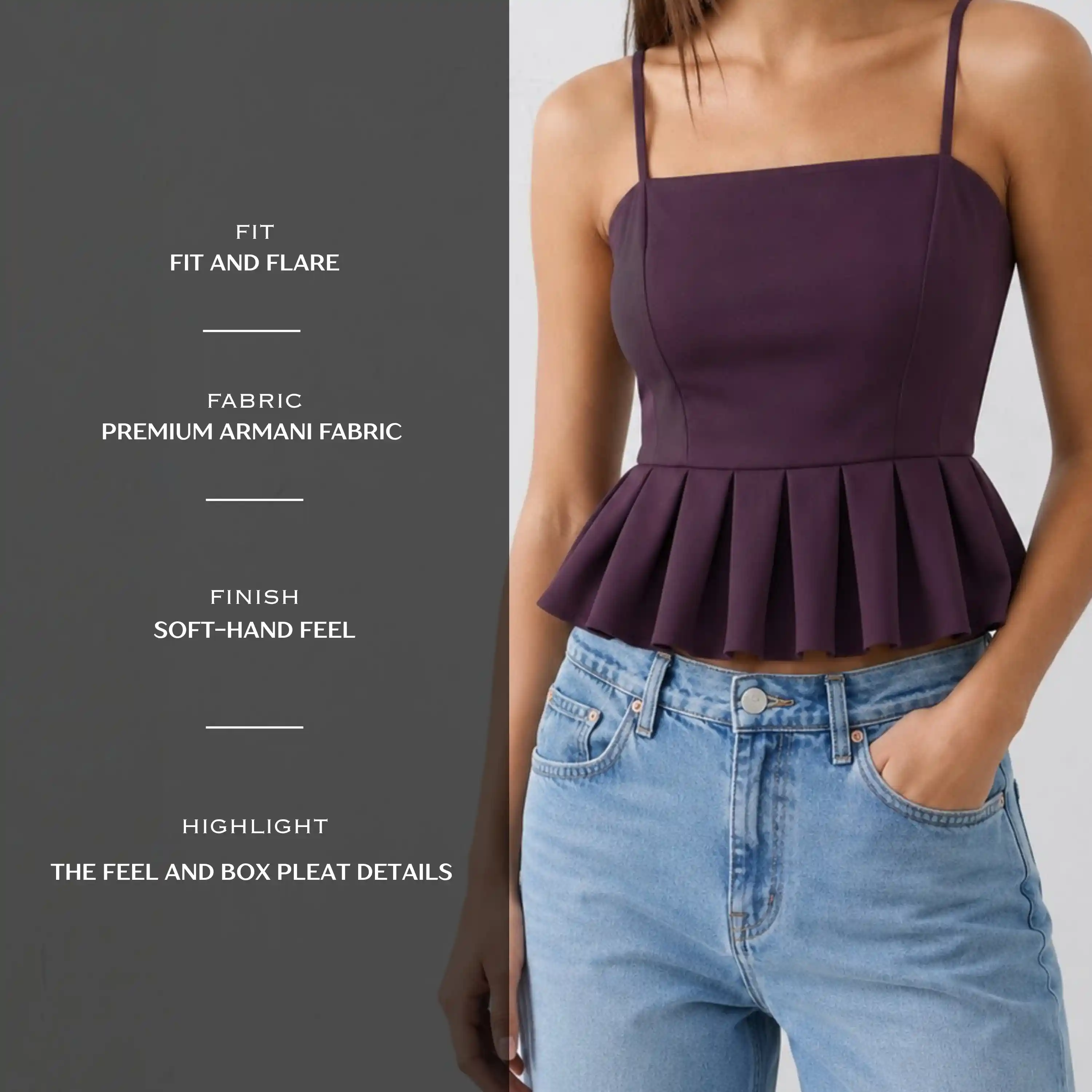 Berry Peplum Top — alternate view